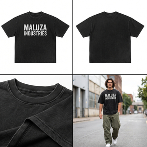 เสื้อยืดโอเวอร์ไซส์ทรงบ็อกซี่สำหรับผู้ชาย ขายส่ง น้ำหนักมาก 220 กรัม ตกแต่งด้านหน้า ไหล่ตก สไตล์สตรีทแวร์ วินเทจ ผ้าโพลีเอสเตอร์ฟอกสี - Product Image 4