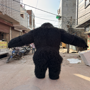 Fabricante Profesional de Disfraces de Mascotas Inflables de Seda Personalizados, Disfraz de Gorila, Hecho a Medida, OEM, Alta Calidad, Negro, Adulto - Product Image 3