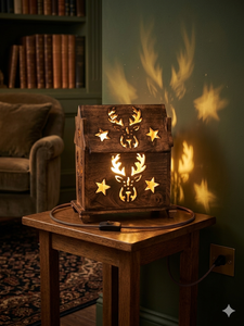 Wooden house Wooden house lamp Hut lamp Home decor <b>light</b> item decor item - Product Image 5