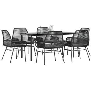 Conjunto de Comedor para Jardín en Gris Oscuro - Product Image 1