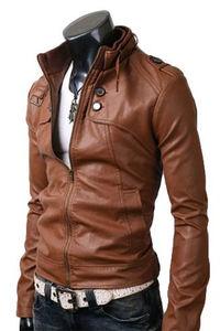 Chaqueta de Cuero Genuino de Cordero Negra para Hombre de Alta Calidad, Chaquetas de Cuero para Hombre, Chaquetas de Cuero Pakistaníes para Hombre de Maximize Wear - Product Image 3