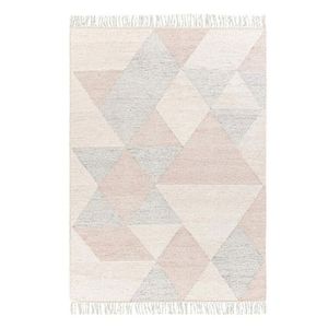 Geometric Pattern Rectangle Area <b>Rug</b> Wool Acrylic Flat Weave Scandinavian Style Living Room Use Reversible Thin Pile For Sale - Product Image 1