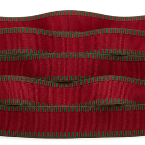 Cinta de Grosgrain Navideña de 25 mm de Neelkamal Industries, Lazos Decorativos Rojos y Verdes para Envolver Regalos, Uso Festivo y Artesanal - Product Image 4