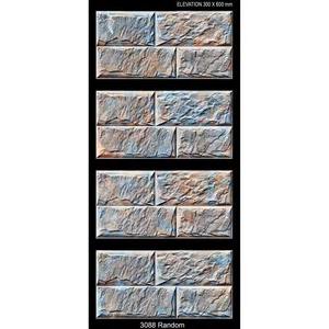 300x600mm 30x60cm 12x24 Digital Embossed Ceramic Glazed Printed <b>Elevation</b> Wall Tiles for Interior Exterior Walls Porcelain - Product Image 1