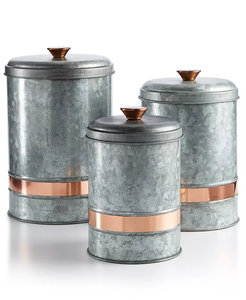 Caja de almacenamiento de metal hecha a mano de alta calidad al por mayor recipiente galvanizado 3 diferentes tamaños Precio de embalaje de cartón - Product Image 5