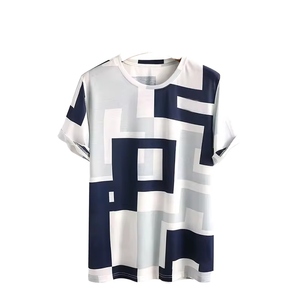 Camiseta Casual Holgada de Manga Corta con Cuello Redondo para Hombre, Diseño Moderno, Transpirable, de Algodón, Precio Económico, Superventas en Pakistán - Product Image 1