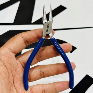 Alicates de Punta Fina de 120 mm, Hechos a Mano, de Acero Inoxidable con Acabado Pulido, Producto para la Fabricación de Joyas y Equipo de Reparación de Relojes - Product Image 1