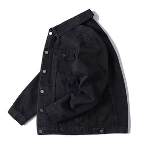 Plus Size <b>Men</b> <b>Denim</b> <b>Jacket</b> Vintage Washed Casual Workwear <b>Jacket</b> Multiple Polyester Pockets Regular Fit OEM Custom Logo <b>Jacket</b> - Product Image 2