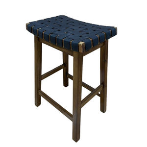 Chaise de salle à manger et tabourets en bois massif tressé à la main, design raffiné, style moderne et luxe léger, pour appartement, cuisine, salon, hôtel - Product Image 6