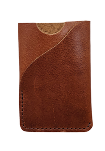 Handmade Vintage Slim Card <b>Wallet</b> Genuine Leather Button Closure Polyester Lining Unisex Portable Credit Card <b>Holder</b> - Product Image 3