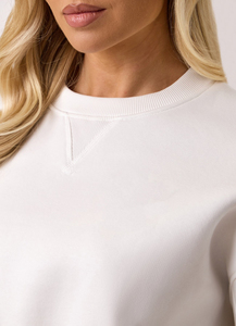 Crew Neck Sweatshirt for Wholesale High Quality Pullover Plain Dyed Plush Blank <b>Jogger</b> <b>White</b> Crewneck Cotton Custom - Product Image 4
