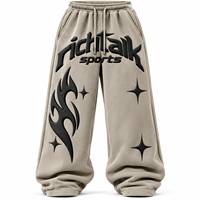 Pantalon de survêtement mi-long Richitalk pour homme, style urbain, avec cordon élastique, respirant, imprimé caoutchouc en relief, en polyester léger, idéal pour l'été
