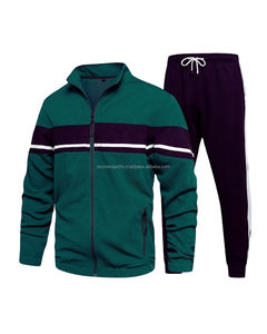 Conjunto de chándal deportivo personalizado para hombres y mujeres 2024 traje de Jogger de alta calidad OEM gimnasio Fitness Wear Zip Sudadera con capucha pantalones chándal - Product Image 4