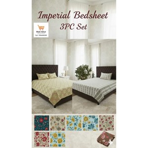 Imperial 3-Piece Premium Bedding <b>Set</b> 300TC Cotton Blend 60x90 Inch Single Size Quilt Cover & <b>Comforter</b> for Home or Hotel - Product Image 1