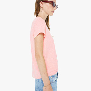 Camiseta Rosa de Manga Corta con Cuello Redondo, Corte Regular, Color Sólido, Ropa Casual, Jersey de Algodón Tejido para Hombre - Product Image 3