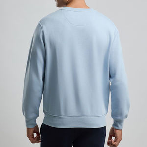 Sweat-shirt pour homme à col rond en coton épais surdimensionné, personnalisable avec impression OEM - Product Image 3