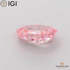 เพชรสีชมพูสดใส ระดับความสะอาด VS2 รูปทรงวงรี 1.50 กะรัต พร้อมใบรับรอง IGI เพชร CVD ที่ได้รับการเพาะเลี้ยงในห้องปฏิบัติการ สำหรับแหวนหมั้นแบบสั่งทำ - Product Image 3