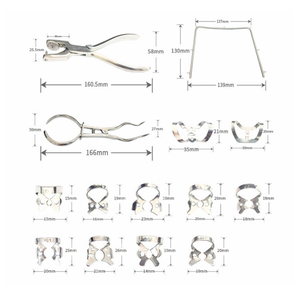 Équipement complet d'isolation endodontique en acier inoxydable pour le traitement dentaire et l'utilisation en clinique, accessoires de barrage en caoutchouc réutilisables - Product Image 3
