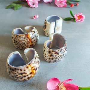 Anillos decorativos para servilletas de conchas marinas para eventos de boda exóticos, al precio más bajo, anillos decorativos de conchas naturales para sujetar servilletas - Product Image 5