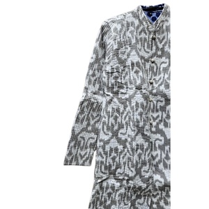 Handmade <b>Vintage</b> Bohemian Long Jacket for Women Best Quality Soft Cotton Quilted Stripe Linen Winter Boho Chic Printed Rivet - Product Image 2