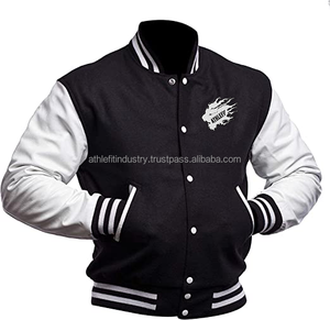 Chaqueta Universitaria Personalizada para Hombre, Cuello Alto, Alta Calidad, Servicio OEM al por Mayor, Diseño en Blanco, Industria Deportiva - Product Image 4