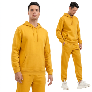 Ensemble de sweat-shirts à capuche sportifs pour hommes, imprimé, en polyester/coton, molleton tricoté, coupe régulière, vêtements décontractés d'hiver, poches, séchage rapide - Product Image 6