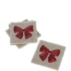 Premium Artisan Hand Beaded <b>Drink</b> <b>Coasters</b> Reusable for Coffee Table Cartoon Style Premium Craftsmanship - Product Image 2