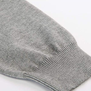 Pull en cachemire à col rond et manches longues pour homme, design tricoté personnalisé avec logo OEM, en coton mélangé, vente en gros - Product Image 5