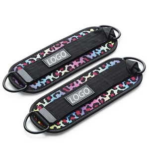 Poids de poignet imprimés léopard colorés avec sangle noire et anneau en D pour l'exercice, équipement de fitness portable - Product Image 6