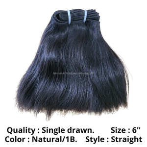 2025 Best Seller Extensiones de cabello Remy virgen natural de Indonesia 100% Paquetes de cabello lacio humano con extremos súper dobles dibujados - Product Image 4