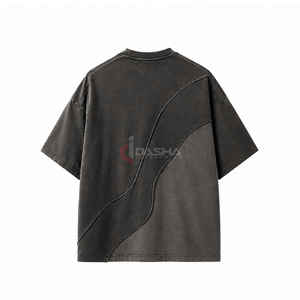 T-shirt Streetwear Unisexe Tricoté 100% Coton Coupe Boxy Oversize Lourd, Meilleure Vente, Personnalisation Silicone pour OEM - Product Image 2