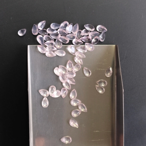 Quartz rose naturel, coupe poire 5x3MM, pierre précieuse de qualité supérieure pour la fabrication de bijoux - Product Image 2