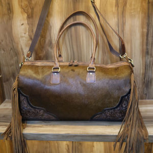 Bolso de cuero de vaca con pelo, estilo vintage, hecho a mano, tallado, para mujer, bandolera, superventas - Product Image 1