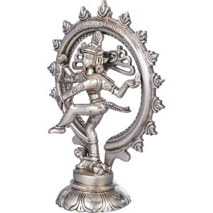 รูปปั้น nataraja ทำด้วยมือขนาด6นิ้วประติมากรรมหัตถกรรมทองเหลืองของอินเดีย - Product Image 2