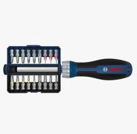 Jeu de tournevis à cliquet de qualité industrielle, 18 embouts, support magnétique, couple élevé de 46 Nm, tournevis multi-embouts avec étui
