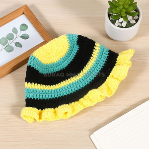 Custom Logo <b>Summer</b> Casual Velour/Denim Bucket <b>Hat</b> Unisex Washable Beach Cap in Multiple Colors with Embroidered Logo - Product Image 3