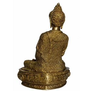 Escultura de Buda de Latón Antiguo Chapada en Oro Pulido de Excelente Calidad para Decoración del Hogar, Culto Espiritual, Suministro Mundial - Product Image 5