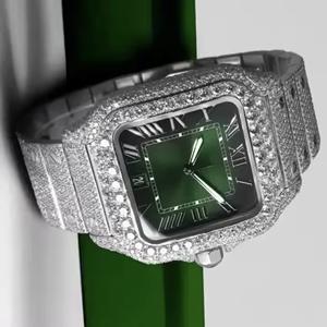 Fully <b>Iced</b> <b>Out</b> Green Dial Moissanite Diamond Studded <b>Watch</b> for Men Rapper Jewelry 41MM Automatic Movement <b>Watch</b> HipHop <b>Watch</b> - Product Image 4