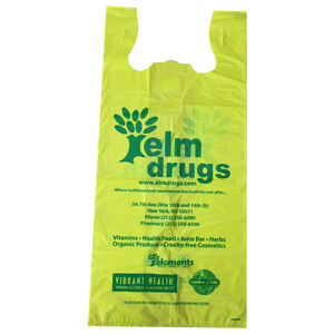 HDPE Chaleco Portador Bolsas de plástico Termosellado Mango Impresión personalizada Precio al por mayor Supermercado Embalaje de basura Hecho Fábrica de Vietnam - Product Image 3