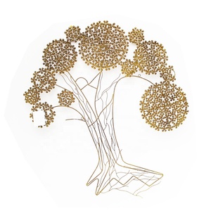 GOOD DESIGN Modern Metal Tree Wall <b>Art</b> Eco-Friendly Large Size Light Luxury Home Decor Wall Hanging with Metal <b>Leaves</b> - Product Image 1