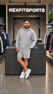 REXFIT SPORTS 2026 Custom Unisex <b>Silver</b> Nylon Hooded <b>Jacket</b> and Shorts Set Lightweight Windbreaker Tracksuit for Gym Running - Product Image 3