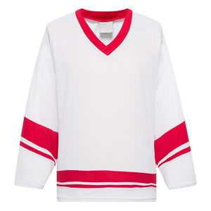 Maillot de hockey sur glace pour homme adulte, couleur unie, surdimensionné, séchage rapide, 100% polyester, service de personnalisation OEM ODM avec logo sur mesure - Product Image 1