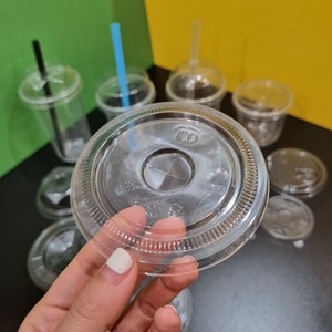 Multi size Low price Factory Disposable Diameter 90/93/95/120mm PET PP <b>Plastic</b> Lids Dome Flat Lids for <b>Plastic</b> <b>Cups</b> Transparent - Product Image 2