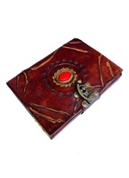 Livre des ombres fait à la main pierre vierge grossiste Vintage en cuir véritable journaux Grimoire Antique sorcière cahier livres de sorts