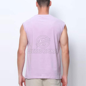 T-shirts unis personnalisés pour hommes, t-shirts sans manches respirants, t-shirts sans manches confortables - Product Image 3