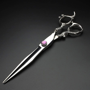 Tijeras de Peluquería con Mango de Dragón Hechas a Medida, Acabado Pulido, Las Mejores Tijeras para Cortar Cabello con Estuche de Cuero PU - Product Image 3