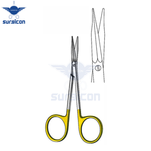 Ciseaux chirurgicaux Siegert 11,5 cm (4-1/2 pouces) droits à découper, en carbure de tungstène TC doré, en acier inoxydable - Product Image 4