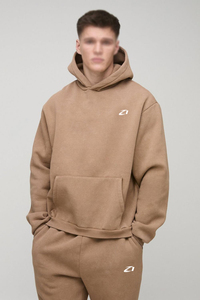 Survêtement Homme Oversize Personnalisable avec Logo, Ensemble Deux Pièces : Sweat à Capuche et Pantalon de Jogging Ample en Molleton de Coton Épais pour l'Hiver, Vente en Gros OEM - Product Image 3