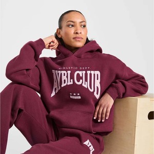 New High Quality Winter Women 100% Cotton Thermal Fleece Pullover Hoodies Custom Logo Printed Breathable Eco-Friendly - Product Image 6