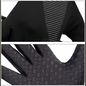 Gants de musculation professionnels légers en cuir PU à demi-doigts pour hommes - Imperméables, respirants, avec fermeture pour la salle de sport - Product Image 5